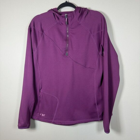 Outdoor Research XLarge Purple Quarter‎ Zip Hooded Pullover - Picture 1 of 8